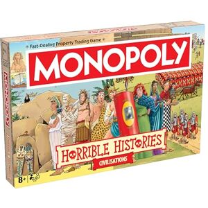 Winning Moves Horrible Histories Ancient Civilisations Monopoly classic board game is perfect for 2–6 players and makes a great gift for fans aged 8 and up Winning Moves Horrible Histories Ancient Civilisations Monopoly classic board game is perfect for 2–6 players and makes a great gift for fans aged 8 and up