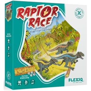 FLEXIQ Raptor Race Board Game Ages 6+ 2-5 Players 20+ Minutes Playing Time FLEXIQ Raptor Race Board Game Ages 6+ 2-5 Players 20+ Minutes Playing Time