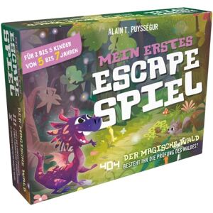 Asmodee 404 Editions, My First Escape Game: The Magic Forest, Children's Game, Puzzle Game, 2-5 Players, From 5+ Years, 45+ Minutes, German, Multicoloured, Colourful Asmodee 404 Editions, My First Escape Game: The Magic Forest, Children's Game, Puzzle Game, 2-5 Players, From 5+ Years, 45+ Minutes, German, Multicoloured, Colourful