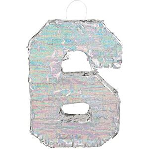Feestbazaar Piñata 6 holographic silver - Piñata Feestbazaar Piñata 6 holographic silver - Piñata