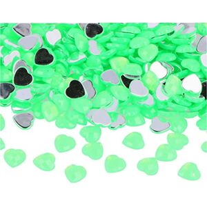 INNSPIRO Decorative Acrylic gems Heart Green fluor 10x10 mm. 1000u.Approx. INNSPIRO Decorative Acrylic gems Heart Green fluor 10x10 mm. 1000u.Approx.