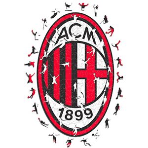 ICONIC Puzzles - Milan Logo - Wooden Puzzle L - Football Gift ICONIC Puzzles - Milan Logo - Wooden Puzzle L - Football Gift