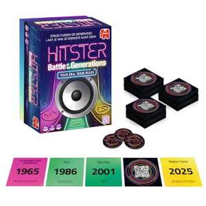 Jumbo Hitster Battle of the Generations – Musical Party Board Game with 420+ Songs Over the Years, 3 Epochs from Vinyl to Cassette to Streaming – App-Connected Quiz for Adults & Families (EN) Jumbo Hitster Battle of the Generations – Musical Party Board Game with 420+ Songs Over the Years, 3 Epochs from Vinyl to Cassette to Streaming – App-Connected Quiz for Adults & Families (EN)
