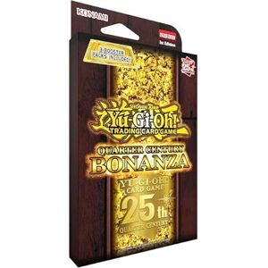 YU-GI-OH! Quarter Century Bonanza 3-Pack Booster Tuckbox, Gold YU-GI-OH! Quarter Century Bonanza 3-Pack Booster Tuckbox, Gold
