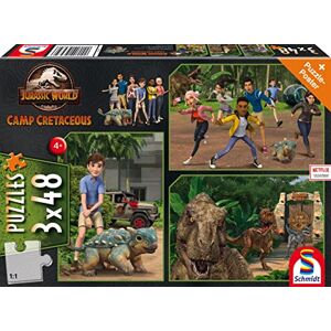 Schmidt Spiele 56434 Jurassic World, Neue, Adventure on Isla Nublar, 3 x 48 Pieces, Children's Puzzle, Colourful Schmidt Spiele 56434 Jurassic World, Neue, Adventure on Isla Nublar, 3 x 48 Pieces, Children's Puzzle, Colourful