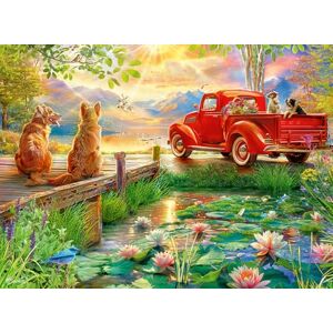 Ravensburger Summer Love 500 Piece Jigsaw Puzzle – Premium Quality Large Puzzle for Adults & Families – Relaxing Mindful Hobby, Beautiful Lakeside Scene with Dogs, Swans & Mountains Ravensburger Summer Love 500 Piece Jigsaw Puzzle – Premium Quality Large Puzzle for Adults & Families – Relaxing Mindful Hobby, Beautiful Lakeside Scene with Dogs, Swans & Mountains