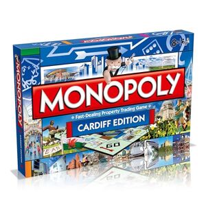Winning Moves Cardiff Monopoly Board Game, Advance to The Cardiff International Airport, Millenium Stadium or Wales Millenium Centre and trade your way to success, makes a great gift for ages 8 plus