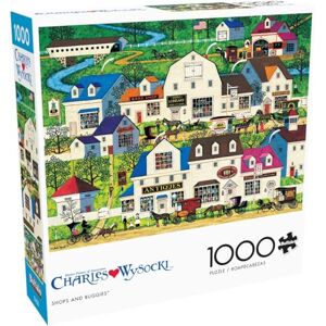 Buffalo Charles Wysocki Shops and Buggies 1000 Piece Jigsaw Puzzle for Adults -Challenging Puzzle Perfect for Game Nights Finished Size is 26.75 x 19.75 Buffalo Charles Wysocki Shops and Buggies 1000 Piece Jigsaw Puzzle for Adults -Challenging Puzzle Perfect for Game Nights Finished Size is 26.75 x 19.75