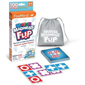 FoxMind Games: Match Madness Flip Travel Sized Pattern Matching Puzzle Game, Develop Problem Solving-Logic-Fine Motor Skills, Kids 7+, 1-2 Players FoxMind Games: Match Madness Flip Travel Sized Pattern Matching Puzzle Game, Develop Problem Solving-Logic-Fine Motor Skills, Kids 7+, 1-2 Players