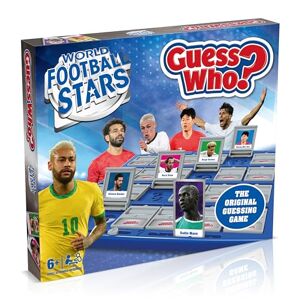 Winning Moves World Football Stars Guess Who? Board Game, Play with Messi, Ronaldo, Harry Kane, Neymar, Salah and Foden, easy to set up 2 player game for ages 6 plus , great gift for football fans