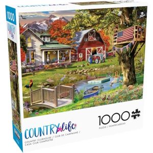 Buffalo Country Life Country Clubhouse 1000 Piece Jigsaw Puzzle for Adults Challenging Puzzle Perfect for Game Nights Finished Size 26.75 x 19.75 Buffalo Country Life Country Clubhouse 1000 Piece Jigsaw Puzzle for Adults Challenging Puzzle Perfect for Game Nights Finished Size 26.75 x 19.75