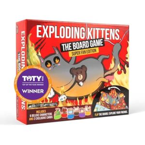 Exploding Kittens : Board Game The SuperFan Edition The First Board Game Action Packed Party Game 2-6 Players Aged 7+ Great For Adults, Teens, Collectors, Kids Exploding Kittens : Board Game The SuperFan Edition The First Board Game Action Packed Party Game 2-6 Players Aged 7+ Great For Adults, Teens, Collectors, Kids