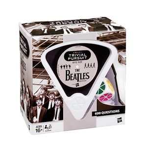 Winning Moves The Beatles Trivial Pursuit Game, 600 questions on the legendary rock and roll band, How well do you know John, Paul, George and Ringo, 2–6 players makes a great gift for ages 16 plus