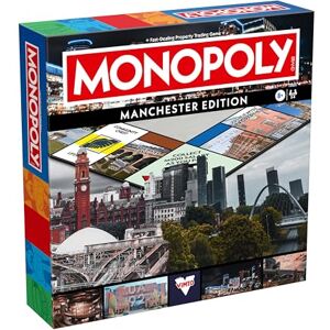 Winning Moves Manchester Monopoly Board Game, Advance around the board and trade your way to success, gift for ages 8 plus Winning Moves Manchester Monopoly Board Game, Advance around the board and trade your way to success, gift for ages 8 plus