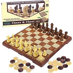 SARTHAM 2 in 1 Chess Set 12"x12" Foldable Chess and Checkers Set Magnetic Board with Portable Folding Interior Storage Travel Chess Game Board (31 cms x 31 cms) SARTHAM 2 in 1 Chess Set 12"x12" Foldable Chess and Checkers Set Magnetic Board with Portable Folding Interior Storage Travel Chess Game Board (31 cms x 31 cms)