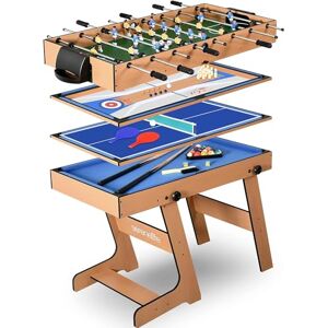 SereneLife Multi Game Tables,121cm Arcade Sports Game with Accessories, Table Tennis, Hockey, Billiards, Football, Table Football, All in One, Indoor and Outdoor Family Kids Adults SereneLife Multi Game Tables,121cm Arcade Sports Game with Accessories, Table Tennis, Hockey, Billiards, Football, Table Football, All in One, Indoor and Outdoor Family Kids Adults