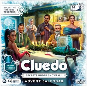 Hasbro Cluedo Advent Calendar: Secrets Under Snowfall, 24-Day Family Mystery Puzzle Game with 22 Daily Puzzles, Storybook, Tokens and Surprises Hasbro Cluedo Advent Calendar: Secrets Under Snowfall, 24-Day Family Mystery Puzzle Game with 22 Daily Puzzles, Storybook, Tokens and Surprises