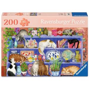 Ravensburger Feel Well & Puzzle & Board Cats on Shelf, 200 piece for Adults and Kids Age 9 Years Up Ravensburger Feel Well & Puzzle & Board Cats on Shelf, 200 piece for Adults and Kids Age 9 Years Up