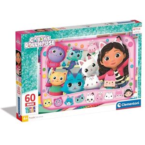 Clementoni Jigsaw Puzzle Gabby'S Dollhouse 60 Maxi Pieces Supercolor Puzzle For Children 4-6 Years, Cartoon, Gift For Boy/Girls, Doll, Puzzle For Kids, Made In Italy, 26598 Clementoni Jigsaw Puzzle Gabby'S Dollhouse 60 Maxi Pieces Supercolor Puzzle For Children 4-6 Years, Cartoon, Gift For Boy/Girls, Doll, Puzzle For Kids, Made In Italy, 26598