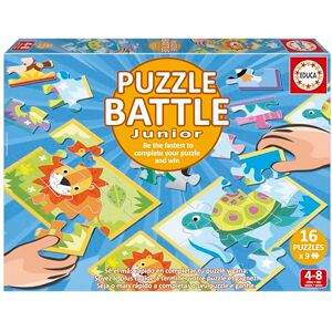Educa Puzzle Battle Jr Animals 16 Jigsaw Puzzles Racing Game with Dice and Sand Timer Develops Fine Motor Skills for Kids Ages 4+ (20116) Educa Puzzle Battle Jr Animals 16 Jigsaw Puzzles Racing Game with Dice and Sand Timer Develops Fine Motor Skills for Kids Ages 4+ (20116)