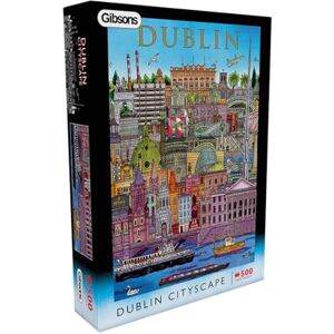 Gibsons Dublin Cityscape 500 Piece Jigsaw Puzzle for Adults & Teens Irish Landmarks & Architecture Colourful Artwork Thickest Sustainable 100% Recycled Board Premium Gift by Games Gibsons Dublin Cityscape 500 Piece Jigsaw Puzzle for Adults & Teens Irish Landmarks & Architecture Colourful Artwork Thickest Sustainable 100% Recycled Board Premium Gift by Games