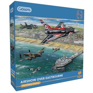Gibsons Airshow Over Eastbourne 500 Piece Jigsaw Puzzle for Adults – RAF Aircraft Display Artwork by Matthew Emeny – Military Aviation Scene – Premium Sustainable Puzzle Made in the UK/EU Gibsons Airshow Over Eastbourne 500 Piece Jigsaw Puzzle for Adults – RAF Aircraft Display Artwork by Matthew Emeny – Military Aviation Scene – Premium Sustainable Puzzle Made in the UK/EU