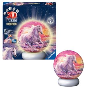 Ravensburger 3D Puzzle Nachtlicht Pferde am Strand Puzzle-Ball mit LED Nachtlicht als Nachttischlampe für Kinder ab 6 Jahren Ravensburger 3D Puzzle Nachtlicht Pferde am Strand Puzzle-Ball mit LED Nachtlicht als Nachttischlampe für Kinder ab 6 Jahren