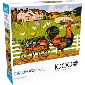 Buffalo Charles Wysocki Rooster Express 1000 Piece Jigsaw Puzzle Buffalo Charles Wysocki Rooster Express 1000 Piece Jigsaw Puzzle
