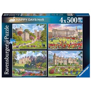 Ravensburger Happy Days Royal Residences 4x 500 Piece Jigsaw Puzzle for Adults and Kids Age 10 Years Up Ravensburger Happy Days Royal Residences 4x 500 Piece Jigsaw Puzzle for Adults and Kids Age 10 Years Up