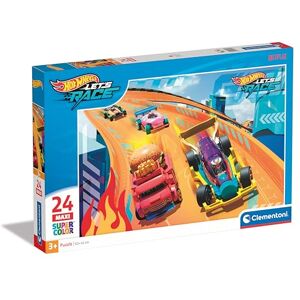 Clementoni Hotwheels 24 Maxi Pieces Supercolor Puzzle For Children 3-5 Years, Cartoon Cars, 1 Jigsaws Puzzle, Made In Italy, 28523 Clementoni Hotwheels 24 Maxi Pieces Supercolor Puzzle For Children 3-5 Years, Cartoon Cars, 1 Jigsaws Puzzle, Made In Italy, 28523