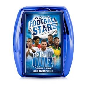Top Trumps World Football Stars Quiz Game, 500 questions to test your football knowledge and memory including Cristiano Ronaldo, Lionel Messi, Harry Kane, Gift and Toy for Boys and Girls Aged 8 plus