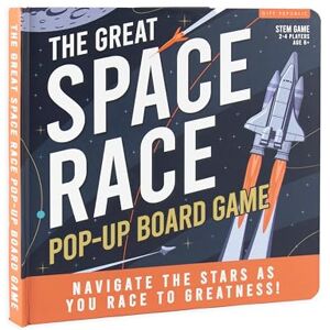 Gift Republic Great Space Race Pop-Up Board Game STEM Learning Game with 3D Levels Educational Family Board Game for Kids Ages 6+, 2–4 Player Space Adventure Gift Republic Great Space Race Pop-Up Board Game STEM Learning Game with 3D Levels Educational Family Board Game for Kids Ages 6+, 2–4 Player Space Adventure