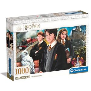 Clementoni Jigsaw Puzzle Harry Potter 1000 Pieces Poster Included, Puzzle For Adults 14-99 Years, Gift For Men/Women, Hogwarts, Made In Italy, 39862 Clementoni Jigsaw Puzzle Harry Potter 1000 Pieces Poster Included, Puzzle For Adults 14-99 Years, Gift For Men/Women, Hogwarts, Made In Italy, 39862