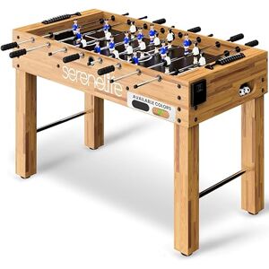 SereneLife Table Football or Foosball Game, Tabletop, Interactive Table Soccer Game, Tabletop, Mini Football, Games for Kids & Adults, Natural SereneLife Table Football or Foosball Game, Tabletop, Interactive Table Soccer Game, Tabletop, Mini Football, Games for Kids & Adults, Natural