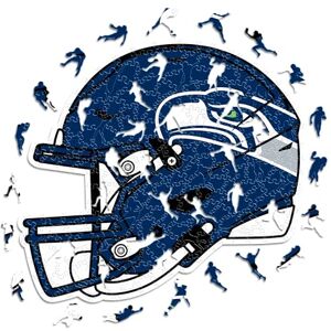 ICONIC PUZZLES Seattle Seahawks Helmet, Wooden Puzzle officially licensed NFL, 100% sustainable, Gift for Adults and Children, size L, 500 Pcs ICONIC PUZZLES Seattle Seahawks Helmet, Wooden Puzzle officially licensed NFL, 100% sustainable, Gift for Adults and Children, size L, 500 Pcs