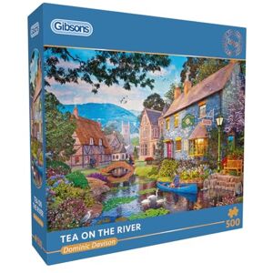 Gibsons Tea on the River 500 Piece Jigsaw Puzzle for Adults & Teens Colourful Countryside Village Scene Nostalgic Gift Thickest 100% Recycled Board Premium Puzzle by Games Gibsons Tea on the River 500 Piece Jigsaw Puzzle for Adults & Teens Colourful Countryside Village Scene Nostalgic Gift Thickest 100% Recycled Board Premium Puzzle by Games
