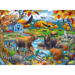 Ravensburger Wildlife Gathering Jigsaw Puzzle 150 Piece Animal Puzzle for Kids 7+ Fun & Educational Forest Scene with Beavers, Bison, Deer, Ducks & Moose Ravensburger Wildlife Gathering Jigsaw Puzzle 150 Piece Animal Puzzle for Kids 7+ Fun & Educational Forest Scene with Beavers, Bison, Deer, Ducks & Moose