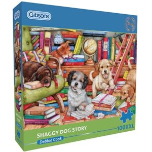 Gibsons Shaggy Dog Story 100XXL Piece Jigsaw Puzzle for Adults – Charming Puppies Animals Artwork by Debbie Cook – Extra Large Pieces – Premium Sustainable Puzzle Made in the UK/EU Gibsons Shaggy Dog Story 100XXL Piece Jigsaw Puzzle for Adults – Charming Puppies Animals Artwork by Debbie Cook – Extra Large Pieces – Premium Sustainable Puzzle Made in the UK/EU