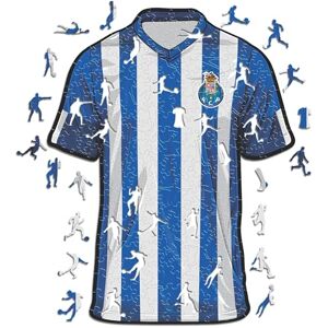 ICONIC PUZZLES Porto Jersey, Officially Licensed Wooden Puzzle, 100% Sustainable, Gift for Adults and Children, Size S, 150 Pieces ICONIC PUZZLES Porto Jersey, Officially Licensed Wooden Puzzle, 100% Sustainable, Gift for Adults and Children, Size S, 150 Pieces
