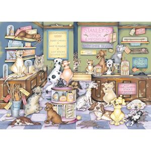 Ravensburger Linda Jane Smith Dapper Dogs No.2: Stanley's Stick Emporium 1000pc Adult Jigsaw puzzle Ravensburger Linda Jane Smith Dapper Dogs No.2: Stanley's Stick Emporium 1000pc Adult Jigsaw puzzle