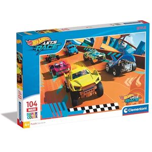 Clementoni Jigsaw Puzzle Hotwheels 104 Maxi Pieces Supercolor Puzzle For Children 4-6 Years, Cartoon, Cars, Gift For Boy/Girls, Puzzle For Kids, Made In Italy, 25762 Clementoni Jigsaw Puzzle Hotwheels 104 Maxi Pieces Supercolor Puzzle For Children 4-6 Years, Cartoon, Cars, Gift For Boy/Girls, Puzzle For Kids, Made In Italy, 25762
