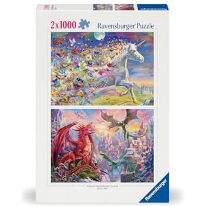 Ravensburger Unicorns & Dragons 2x 1000 Piece Jigsaw Puzzle for Adults and Kids Age 12 Years Up Ravensburger Unicorns & Dragons 2x 1000 Piece Jigsaw Puzzle for Adults and Kids Age 12 Years Up