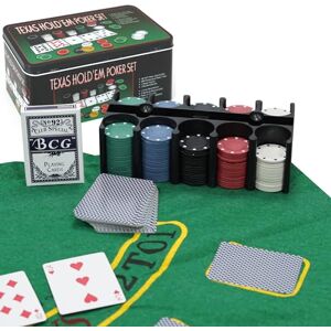 TANNESS 200 Pcs Poker Set, Casino Texas Holdem Poker Set with Chips, Poker Mat & Tin Box Gambling Cards & Casino Chips for Black Jack Games TANNESS 200 Pcs Poker Set, Casino Texas Holdem Poker Set with Chips, Poker Mat & Tin Box Gambling Cards & Casino Chips for Black Jack Games