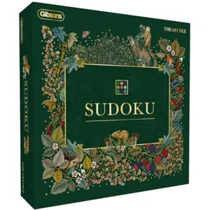 Gibsons The Art File Sudoku Board Game – Luxury Wooden Logic Puzzle with 150 Challenges – 81 Dual-Sided Checkers, Ages 8+ – Premium Green Botanical Design – Brain Teaser Gift for Adults & Kids Gibsons The Art File Sudoku Board Game – Luxury Wooden Logic Puzzle with 150 Challenges – 81 Dual-Sided Checkers, Ages 8+ – Premium Green Botanical Design – Brain Teaser Gift for Adults & Kids