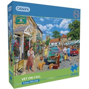 Gibsons Vet on Call 250XL Piece Jigsaw Puzzle for Adults by Trevor Mitchell Extra Large Pieces Nostalgic Village Scenes Artwork – Premium Sustainable Puzzle Made in the UK/EU Collectable Gift Gibsons Vet on Call 250XL Piece Jigsaw Puzzle for Adults by Trevor Mitchell Extra Large Pieces Nostalgic Village Scenes Artwork – Premium Sustainable Puzzle Made in the UK/EU Collectable Gift