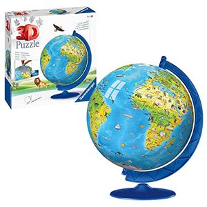 Ravensburger Children's World Globe 3D Jigsaw Puzzle for Kids age 6 Years Up 180 Pieces No Glue Required Educational Gifts for Children Ravensburger Children's World Globe 3D Jigsaw Puzzle for Kids age 6 Years Up 180 Pieces No Glue Required Educational Gifts for Children