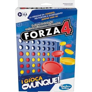 Hasbro Forza 4, I Play Anywhere, Portable Game, Travel Board Games for Children and Girls Ages 6 and up, Vertical Strategy Toy for 2 Players Hasbro Forza 4, I Play Anywhere, Portable Game, Travel Board Games for Children and Girls Ages 6 and up, Vertical Strategy Toy for 2 Players