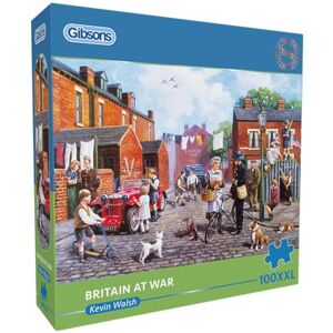 Gibsons Britain at War 100XXL Piece Jigsaw Puzzle Nostalgic Jigsaw Extra Large Piece Puzzle for Adults Teens Sustainable Premium 100% Recycled Board Great Gift Games Gibsons Britain at War 100XXL Piece Jigsaw Puzzle Nostalgic Jigsaw Extra Large Piece Puzzle for Adults Teens Sustainable Premium 100% Recycled Board Great Gift Games