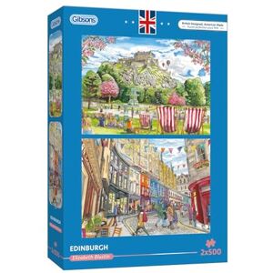 Gibsons Edinburgh Jigsaw Puzzles for Adults 2 x 500 Piece Multi-Box Puzzle Set Scotland Castle & City Scenes Sustainable Puzzle for Adults & Teens Premium 100% Recycled Board Great Gift Gibsons Edinburgh Jigsaw Puzzles for Adults 2 x 500 Piece Multi-Box Puzzle Set Scotland Castle & City Scenes Sustainable Puzzle for Adults & Teens Premium 100% Recycled Board Great Gift