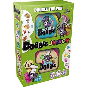 Asmodee Dobble Junior (Fantasia & Food) Fun Family Card Game Fast-Paced Observation Game 15 Min Playtime 2-8 Players Ages 6 and up Tin Box & 55 Cards Asmodee Dobble Junior (Fantasia & Food) Fun Family Card Game Fast-Paced Observation Game 15 Min Playtime 2-8 Players Ages 6 and up Tin Box & 55 Cards